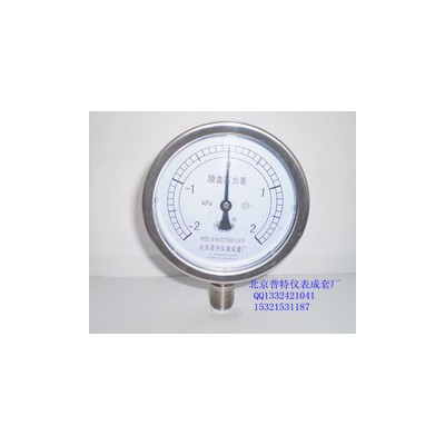 YE-100B不锈钢膜盒压力表