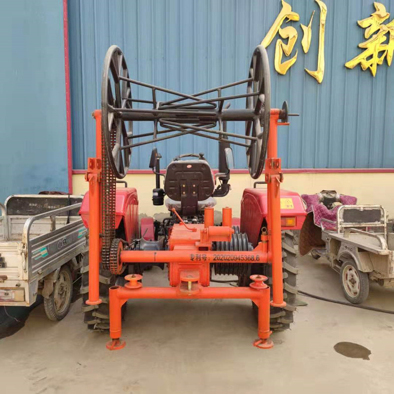 15吨拖拉机放线机 收线施工拉缆四轮绞磨机