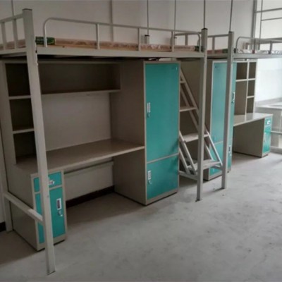 东莞康胜加厚公寓床 上床下桌两连体设计 实用性强