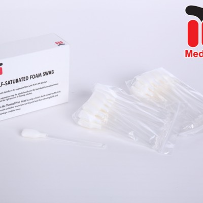海绵头IPASS-4.5挤压清洁棉签 酒精清洁棒