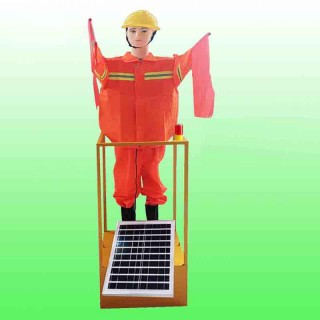 杭州道路施工摇旗假人 太阳能保通机器人交通设施